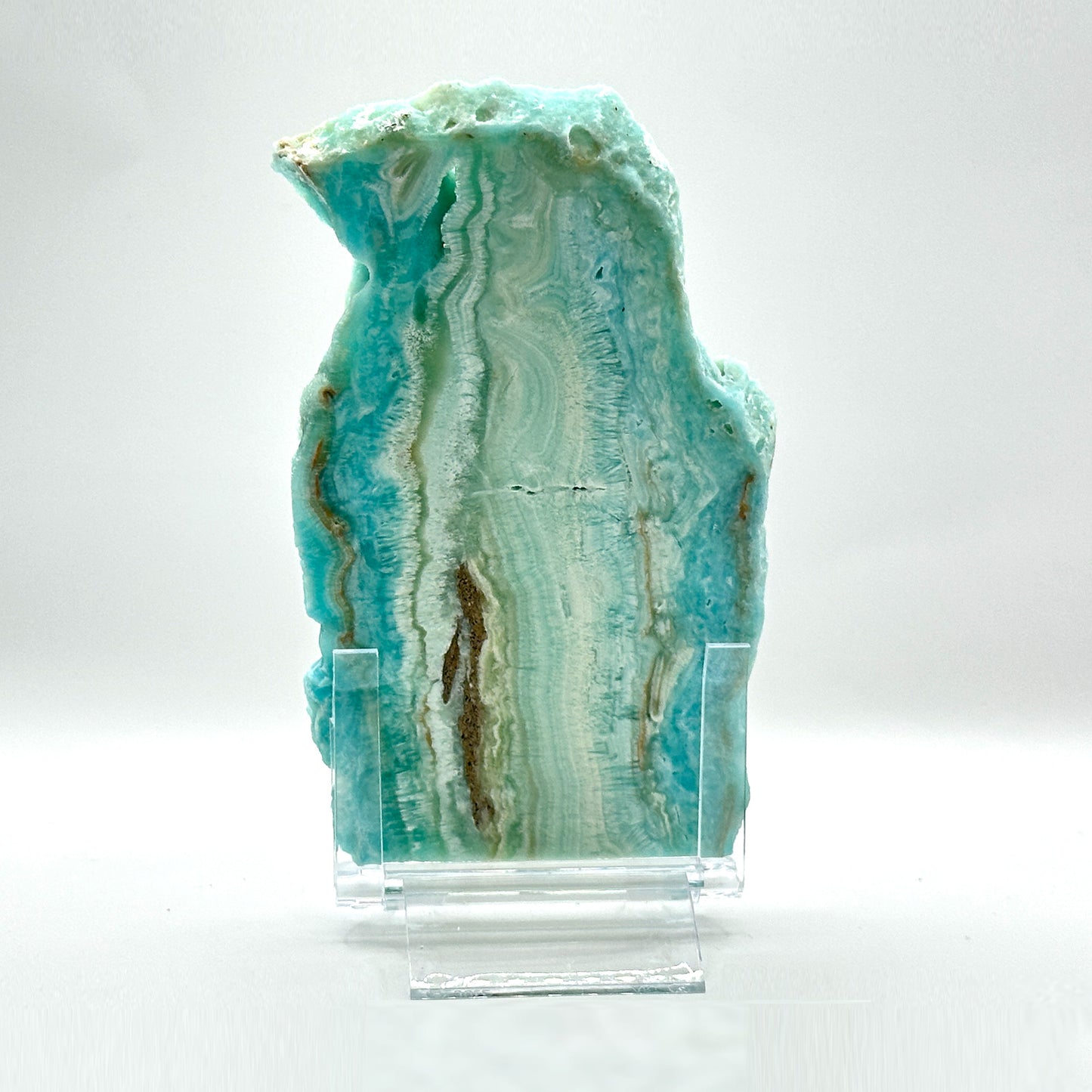 Natural Blue Aragonite Crystal Slab  - Gem Avenue