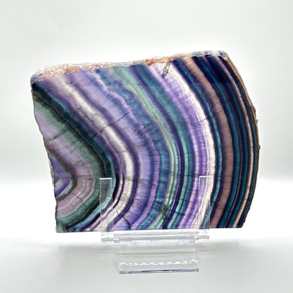 Natural Polished Purple Fluorite Crystal Slab - Gem Avenue
