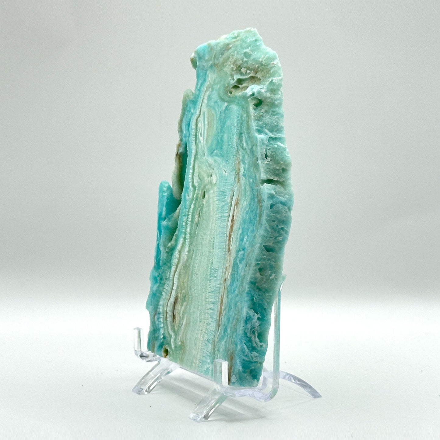 Natural Polished Blue Aragonite Crystal Slab - Gem Avenue