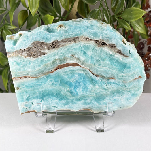Blue Aragonite Crystal Slab - Gem Avenue Retail