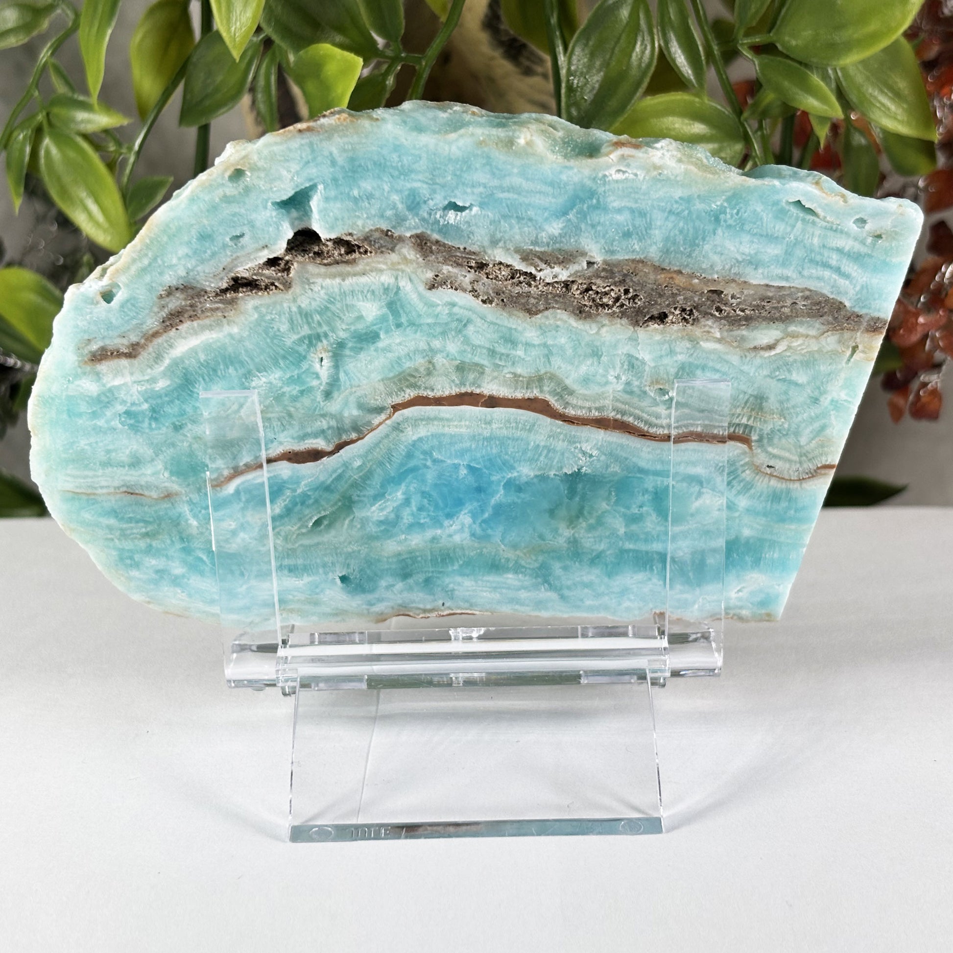 Blue Aragonite Crystal Slab - Gem Avenue Retail