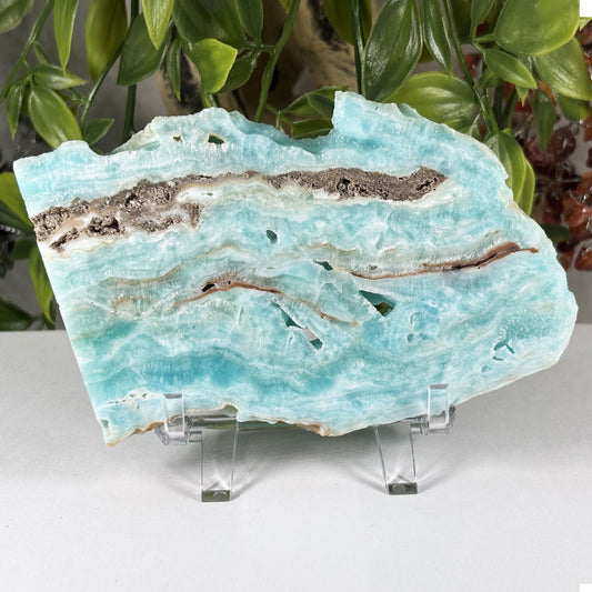 Blue Aragonite Crystal Slab - Gem Avenue Retail