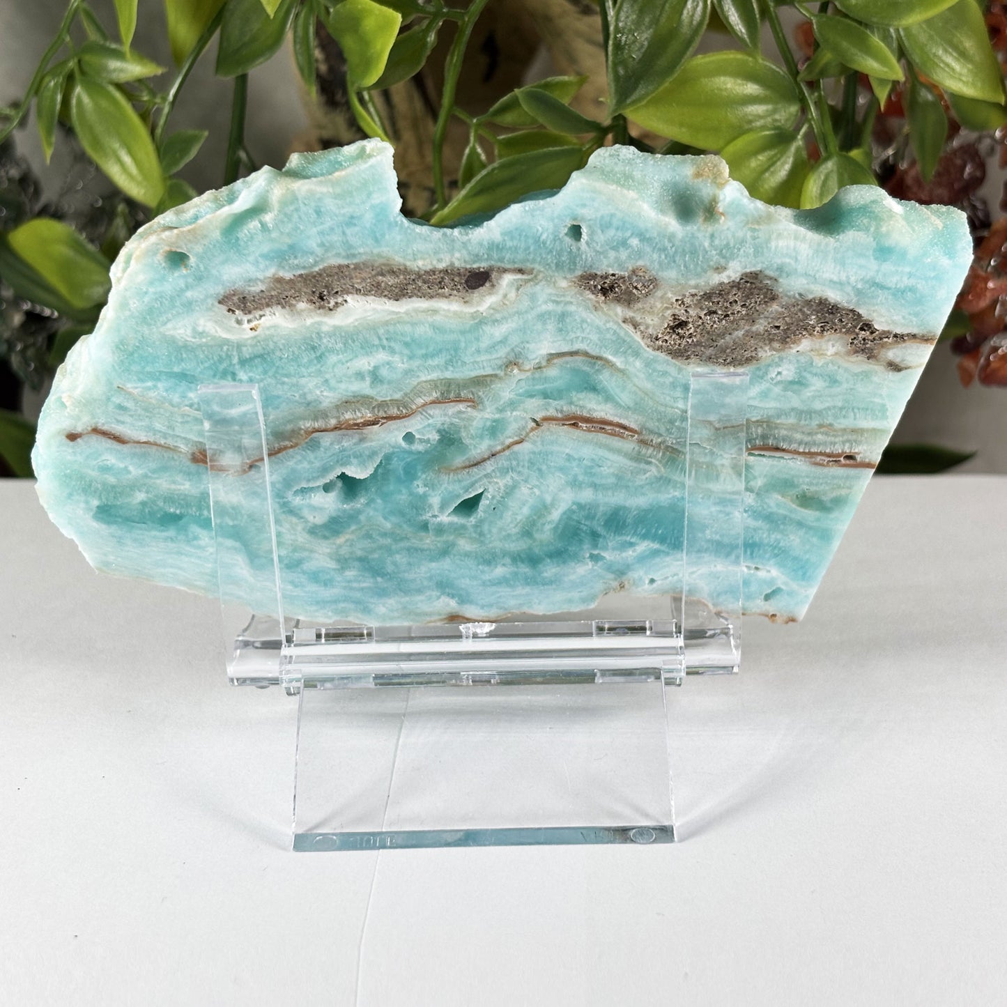Blue Aragonite Crystal Slab - Gem Avenue Retail