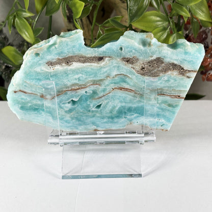 Blue Aragonite Crystal Slab - Gem Avenue Retail
