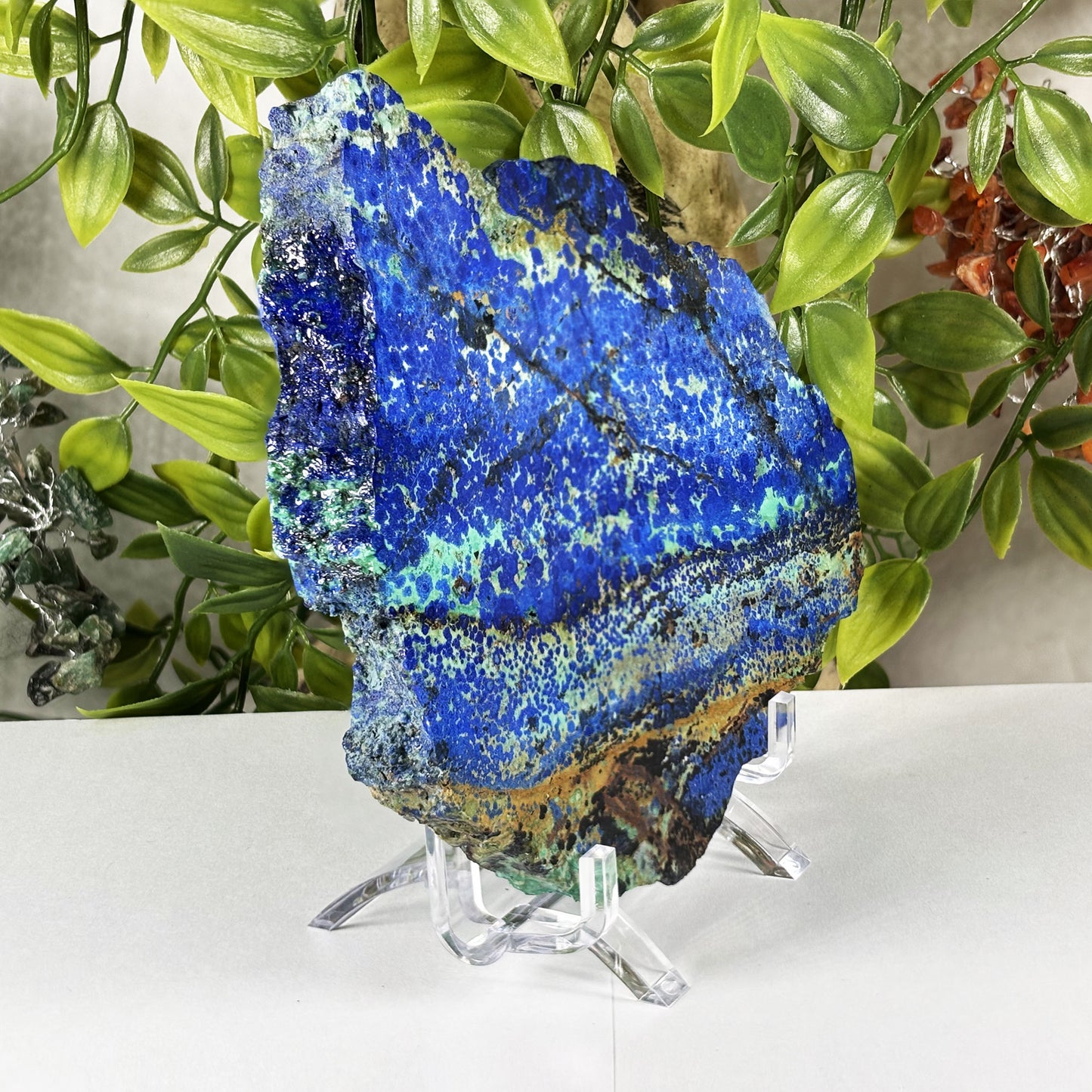 Azurite Malachite Crystal Gemstone Slab - Gem Avenue Retail