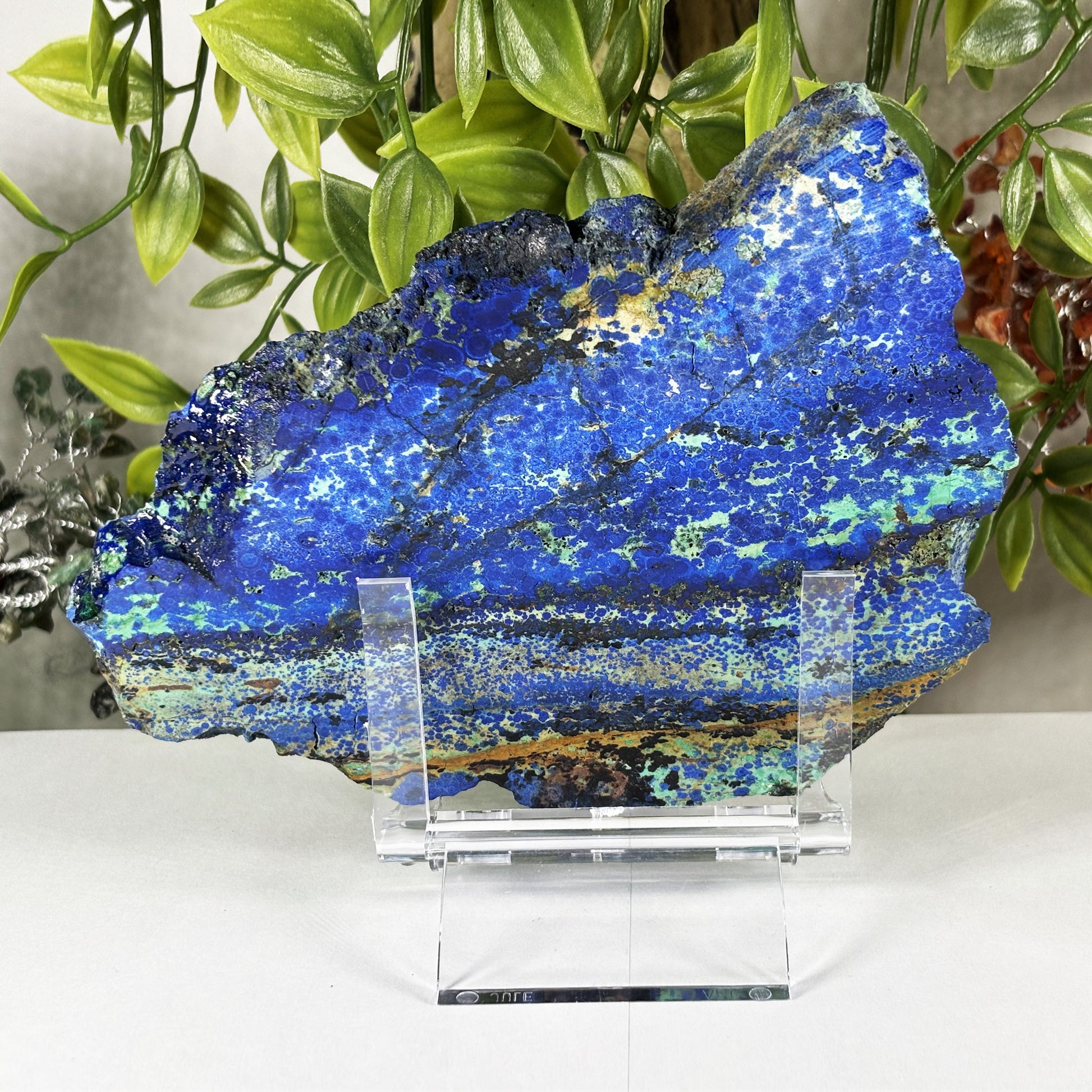 Azurite Malachite Crystal Gemstone Slab - Gem Avenue Retail