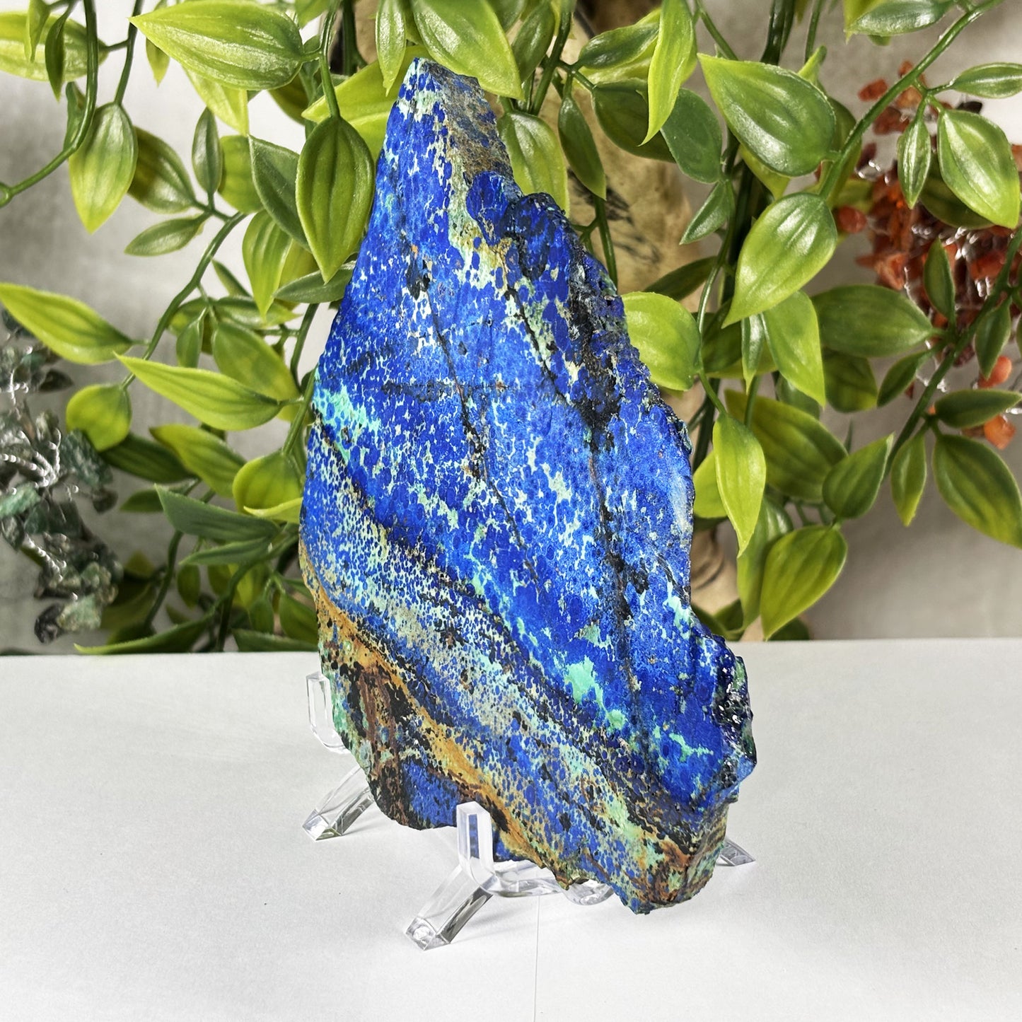 Azurite Malachite Crystal Gemstone Slab - Gem Avenue Retail