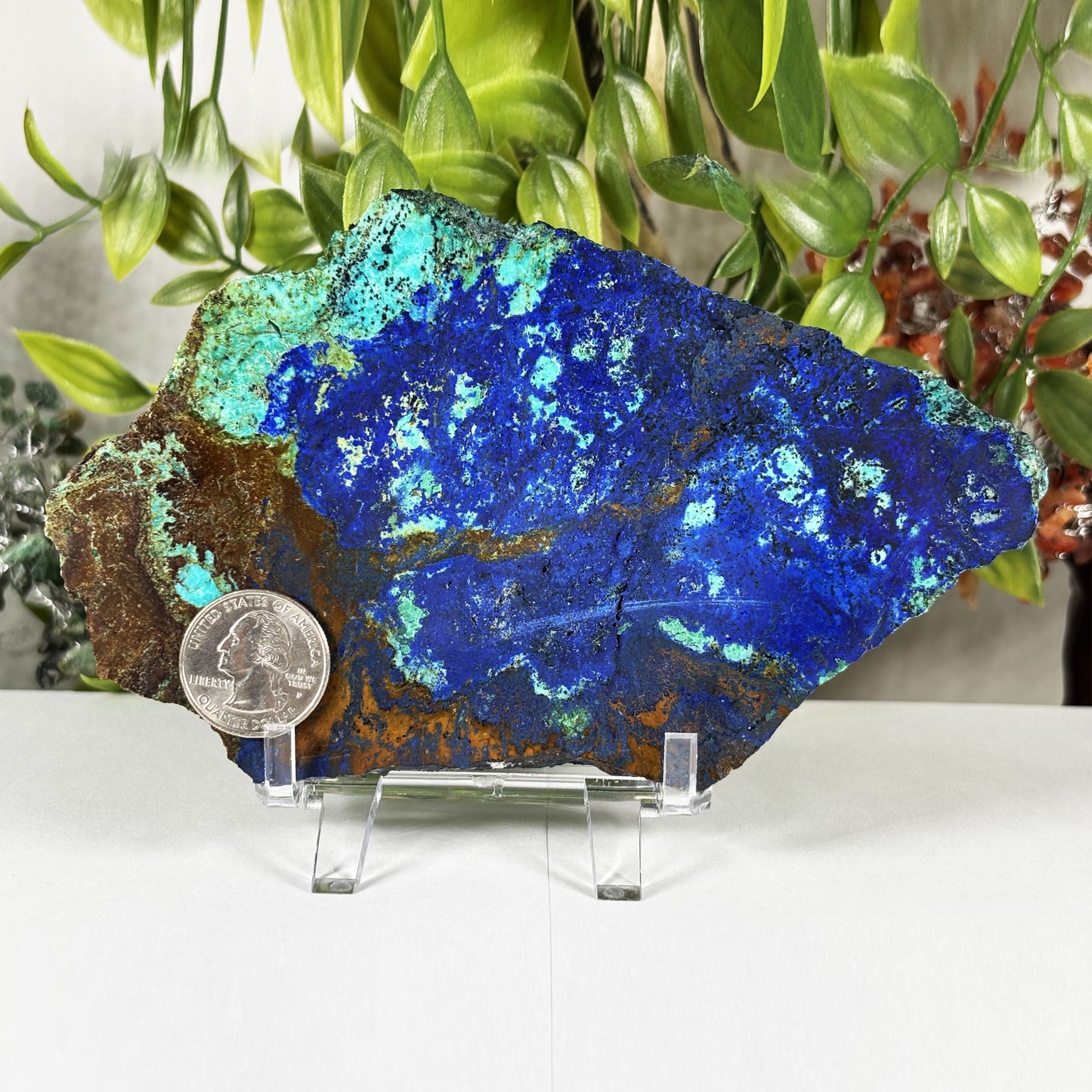 Azurite Malachite Crystal Slab - Gem Avenue Retail