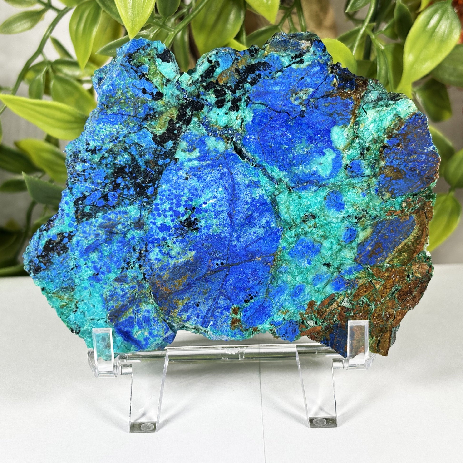 Azurite Malachite Crystal Slab - Gem Avenue Retail
