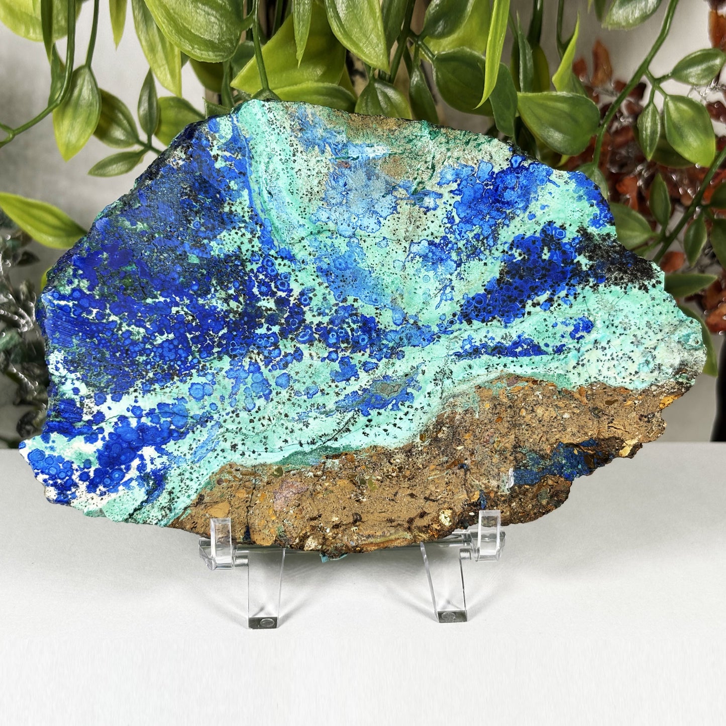 Azurite Malachite Crystal Slab - Gem Avenue Retail