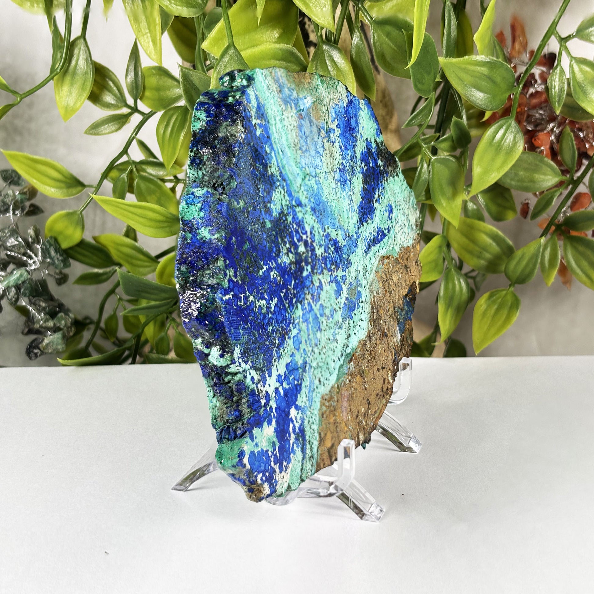 Azurite Malachite Crystal Slab - Gem Avenue Retail