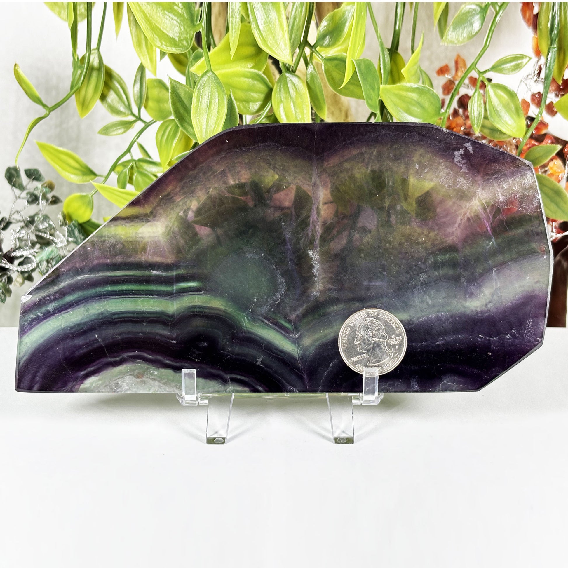Rainbow Fluorite Crystal Gemstone Slab -  Gem Avenue Retail