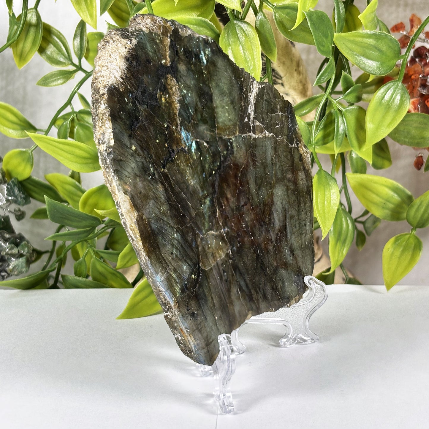 Labradorite Crystal Gemstone Slab - Gem Avenue Retail