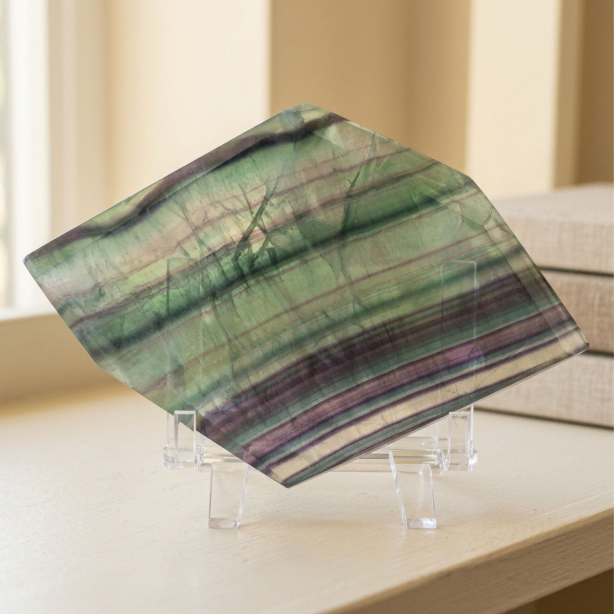 Rainbow Fluorite Crystal Slab - Gem Avenue Retail