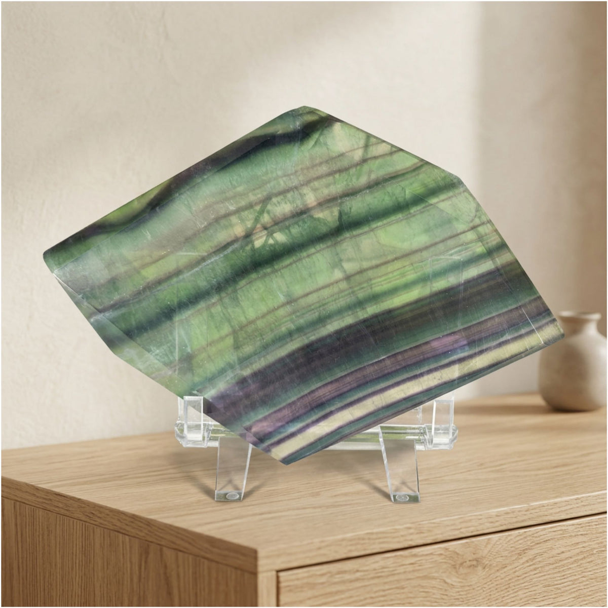Rainbow Fluorite Crystal Slab - Gem Avenue Retail