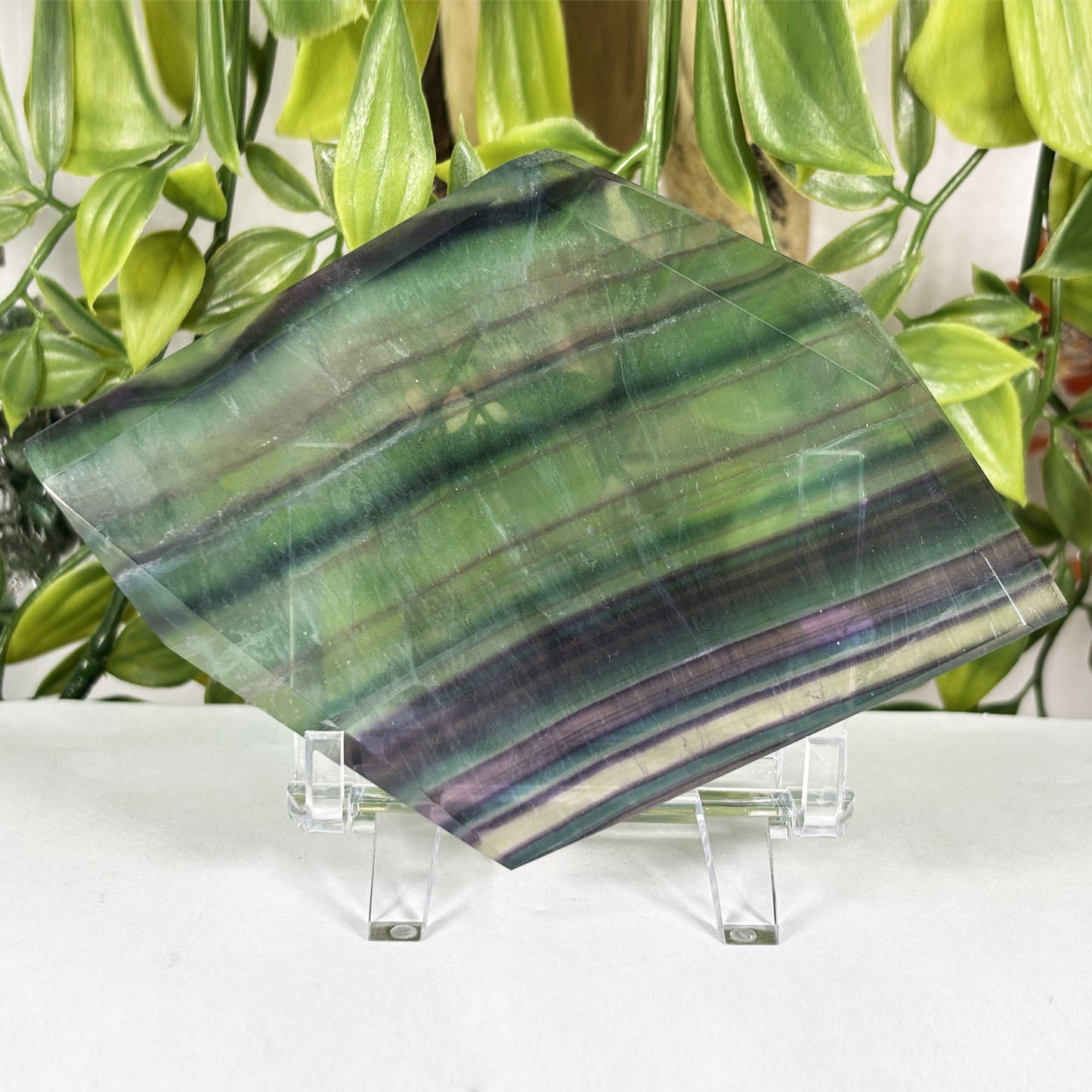 Rainbow Fluorite Crystal Slab - Gem Avenue Retail