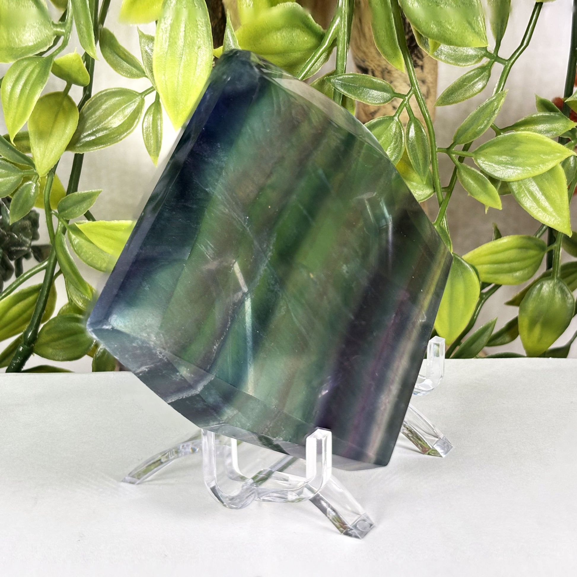 Rainbow Fluorite Crystal Slab - Gem Avenue Retail