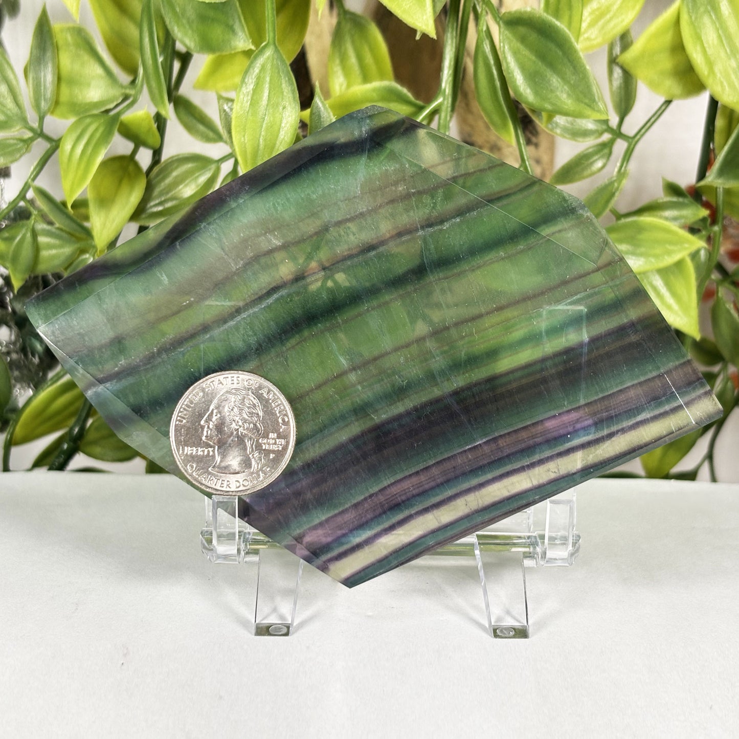 Rainbow Fluorite Crystal Slab - Gem Avenue Retail