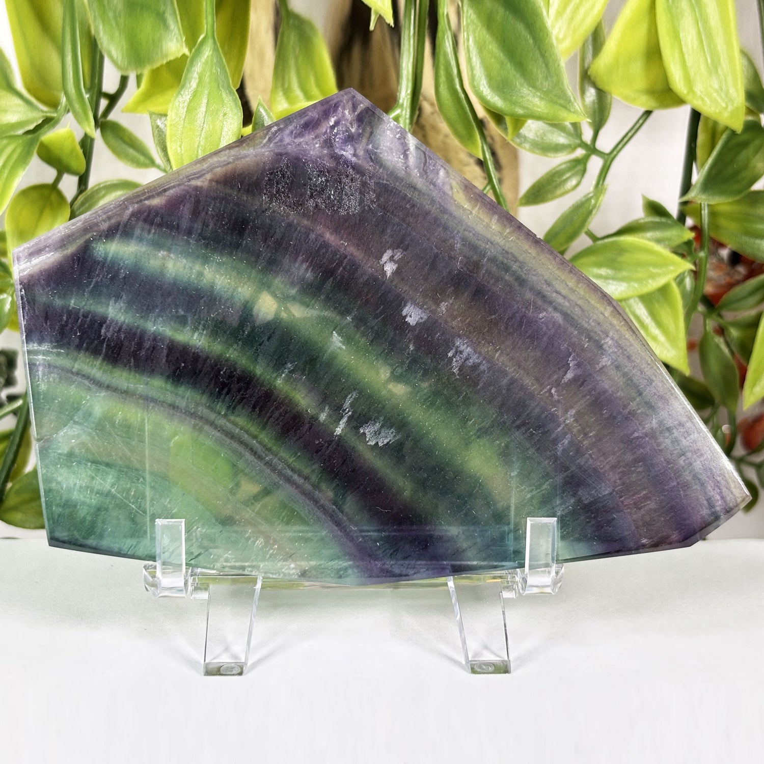 Rainbow Fluorite Crystal Slab - Gem Avenue Retail