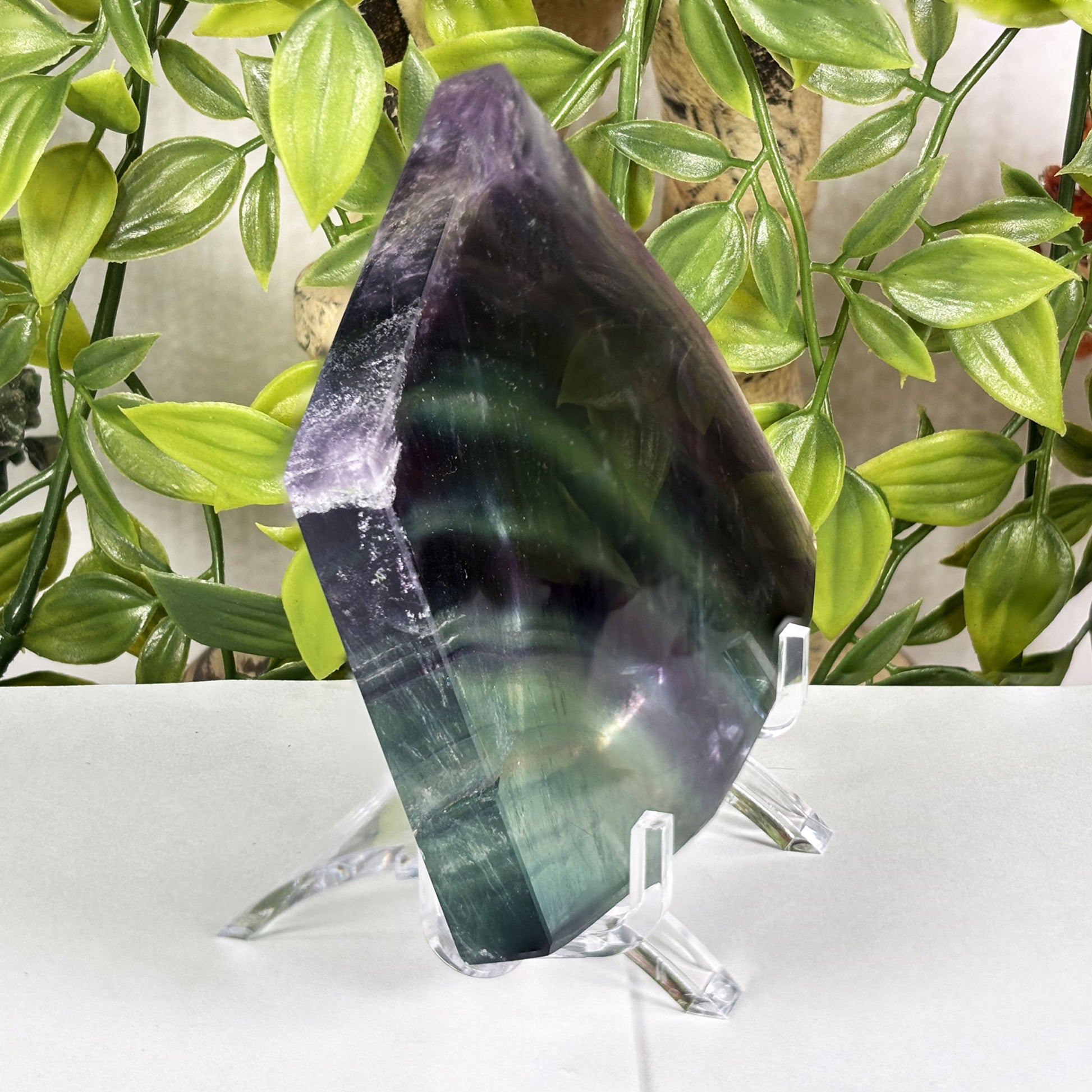 Rainbow Fluorite Crystal Slab - Gem Avenue Retail