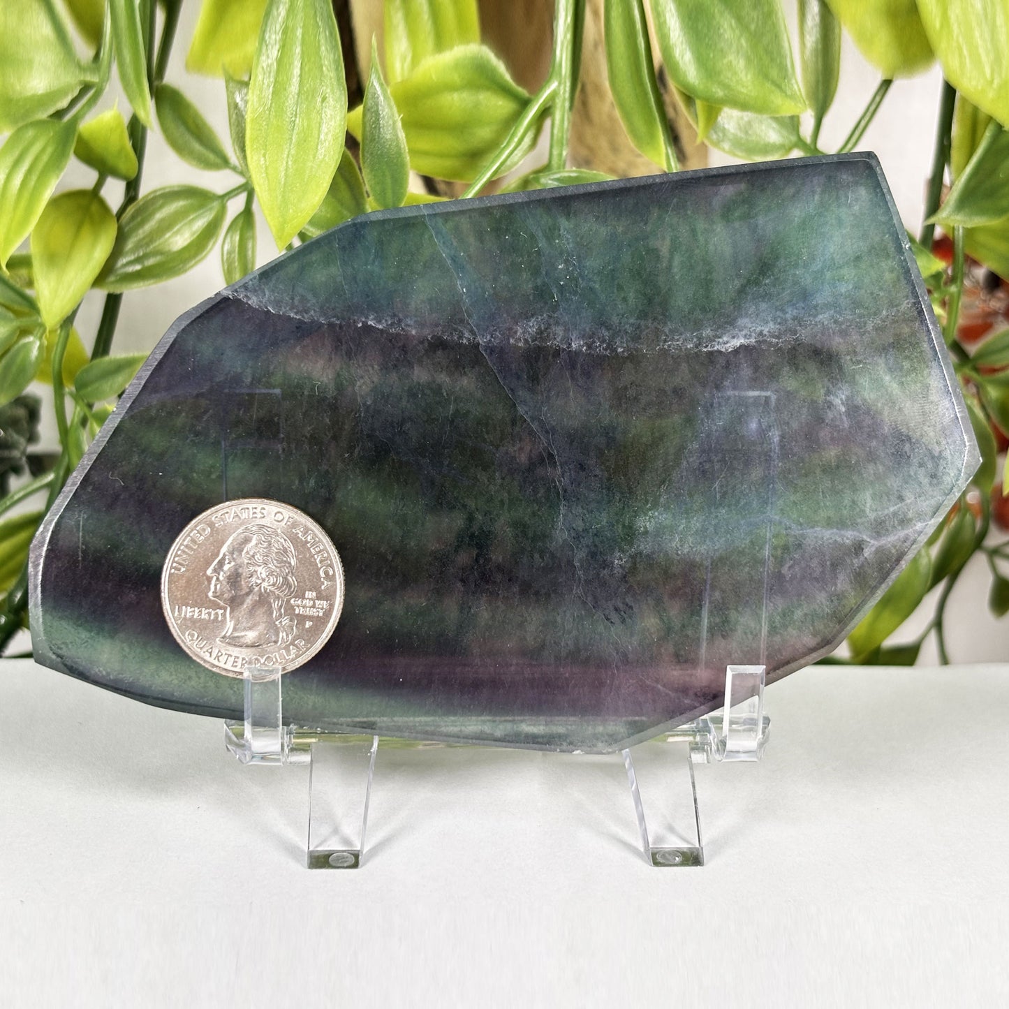 Rainbow Fluorite Crystal Slab - Gem Avenue Retail