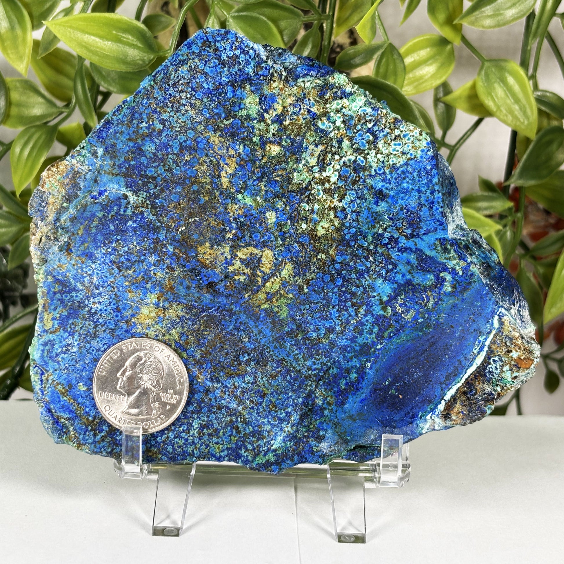 Azurite Malachite Crystal Slab - Gem Avenue Retail