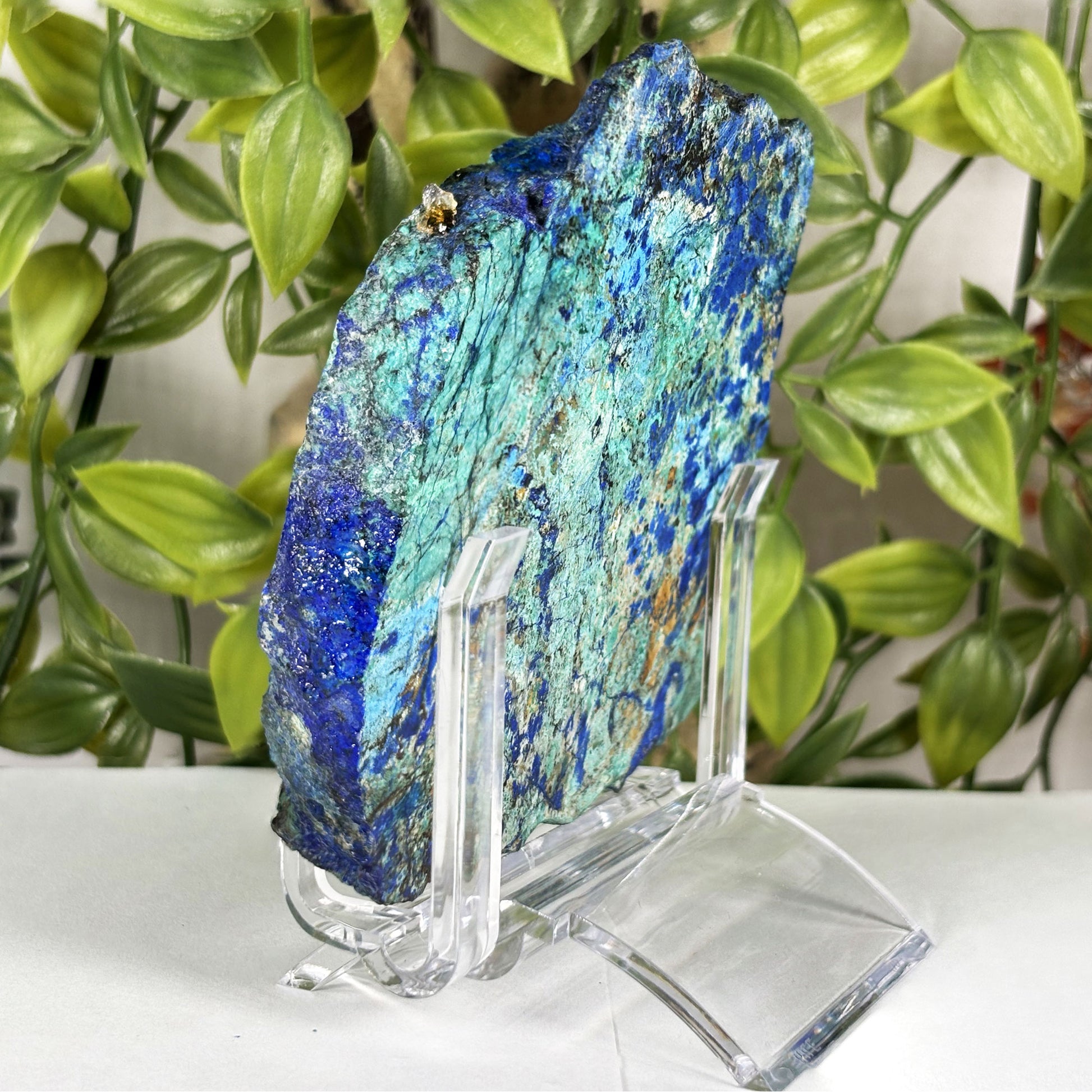 Azurite Malachite Crystal Slab - Gem Avenue Retail