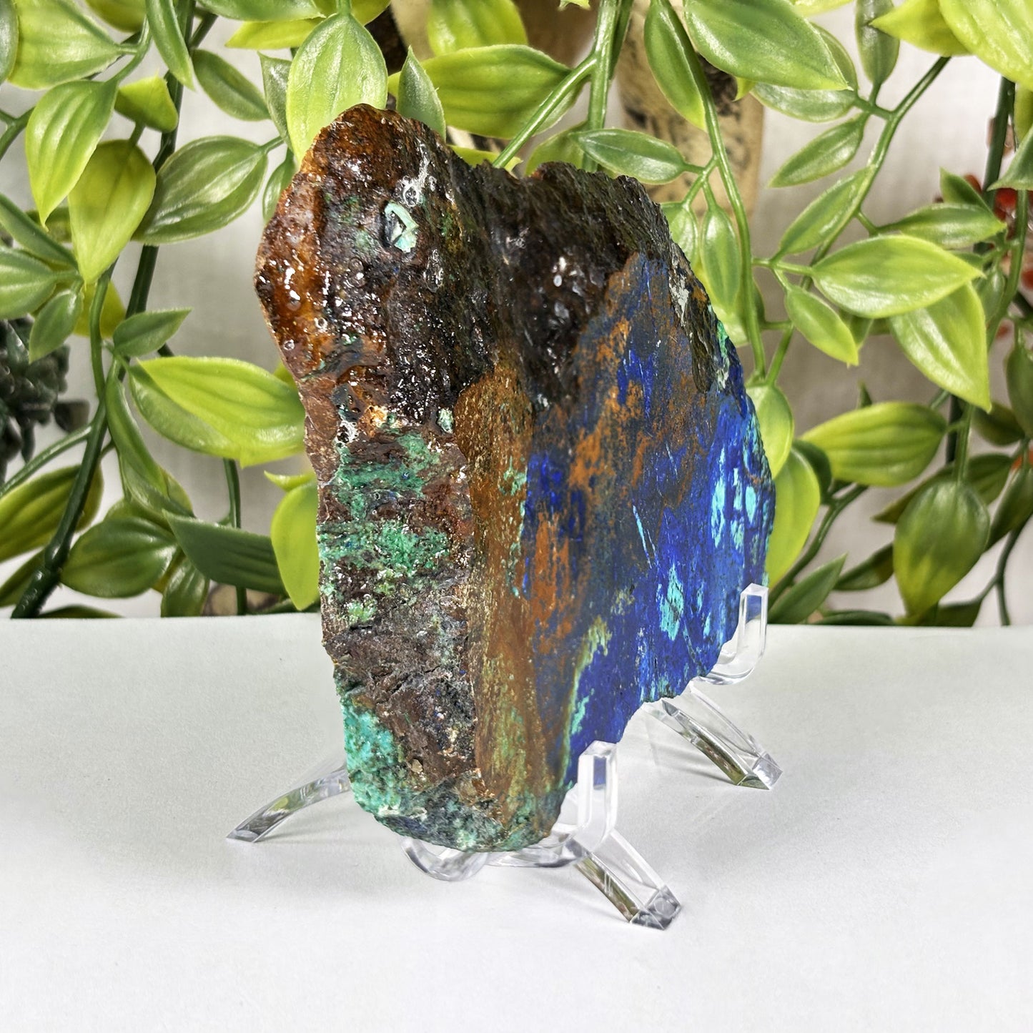 Azurite Malachite Crystal Slab - Gem Avenue Retail