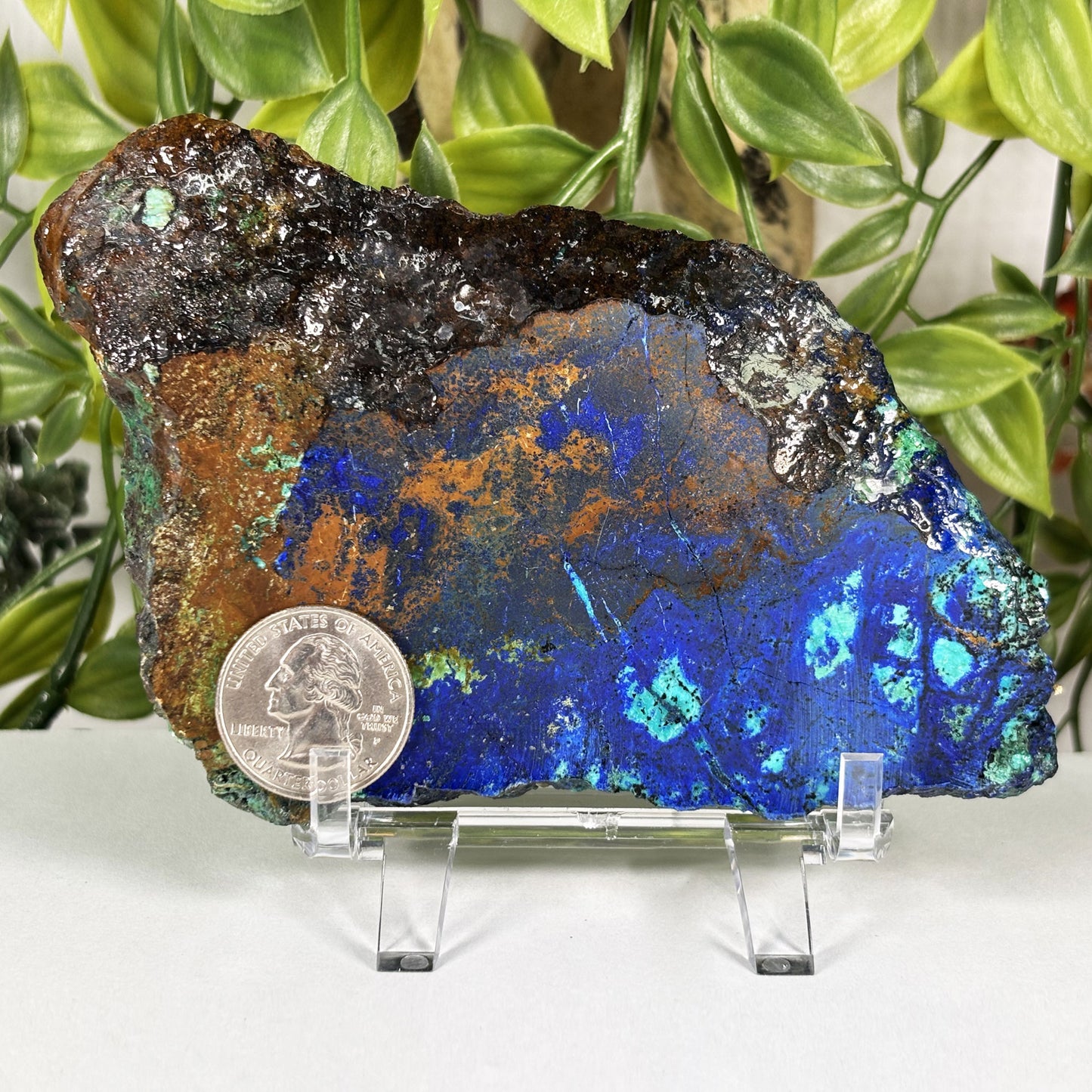 Azurite Malachite Crystal Slab - Gem Avenue Retail