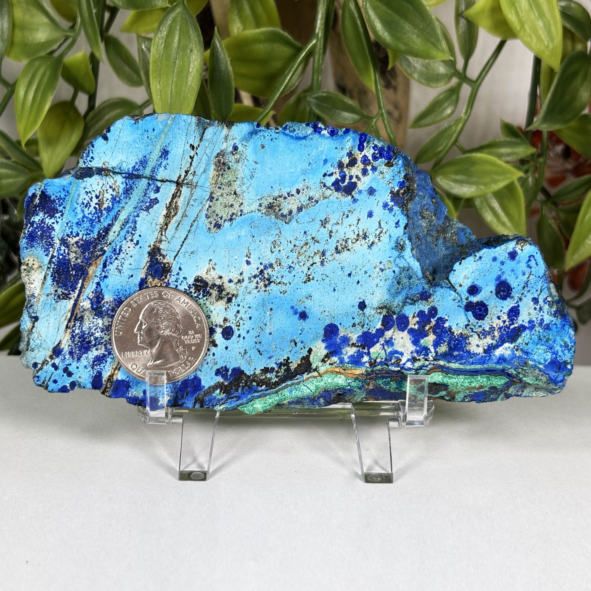 Azurite Malachite Crystal Slab  - Gem Avenue Retail
