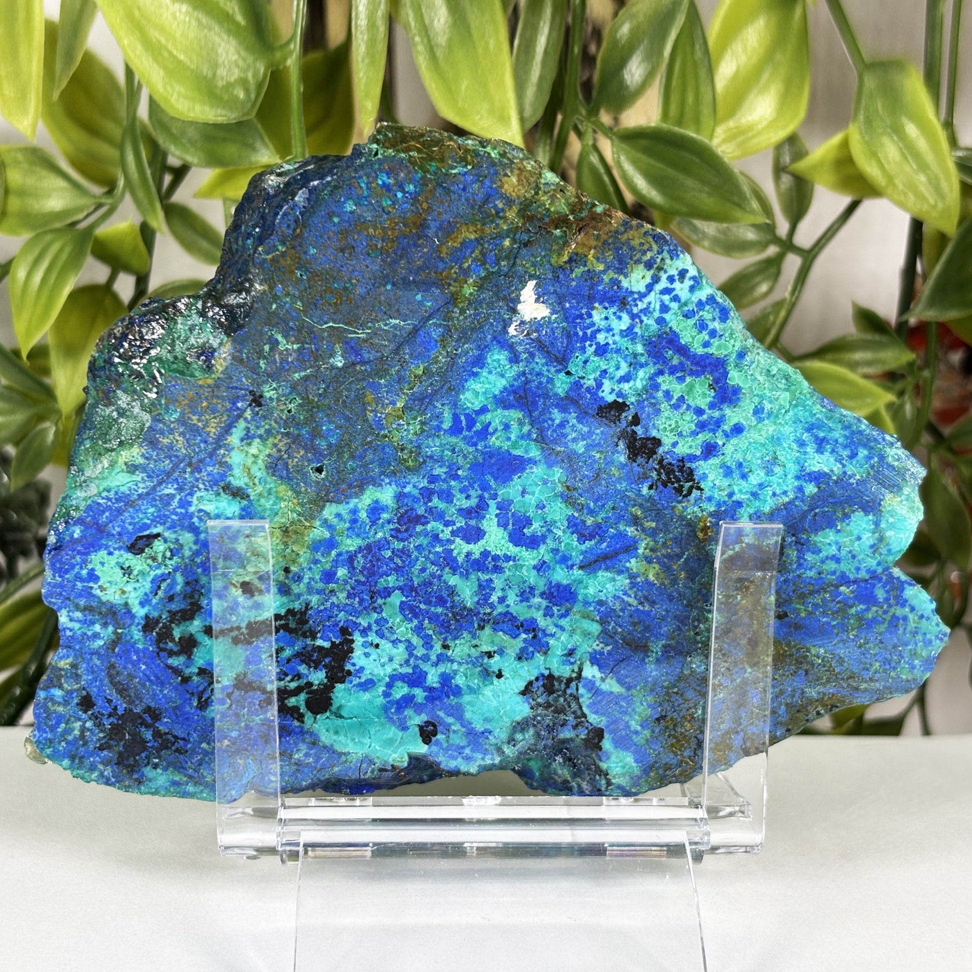 Azurite Malachite Crystal Slab - Gem Avenue Retail