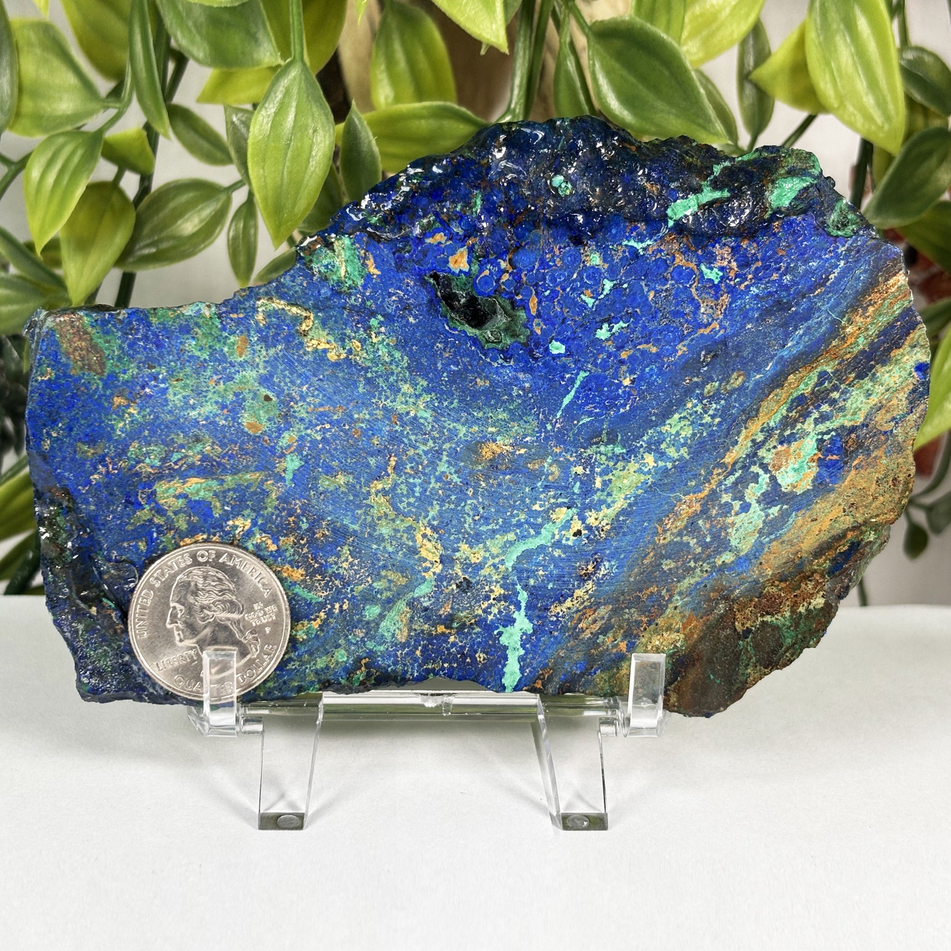Azurite Malachite Crystal Slab - Gem Avenue Retail