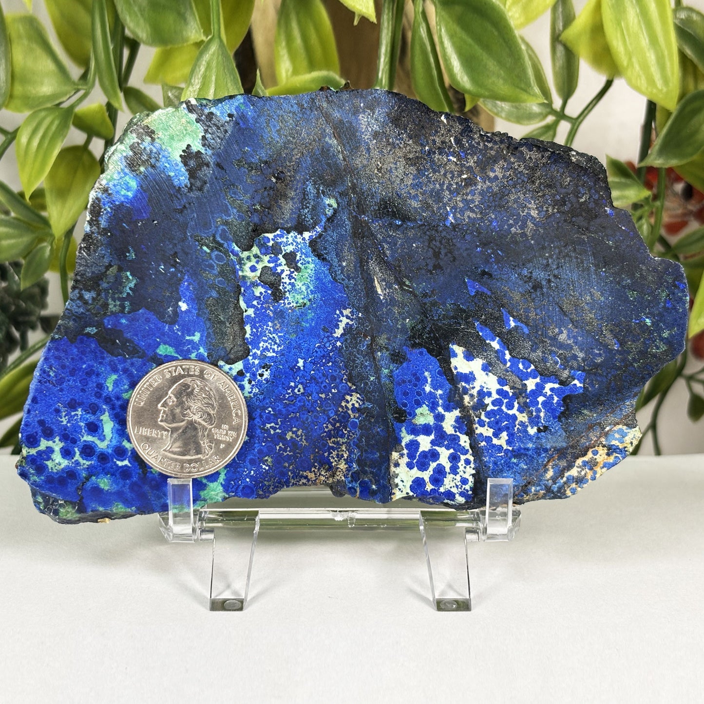 Azurite Malachite Crystal Slab - Gem Avenue Retail