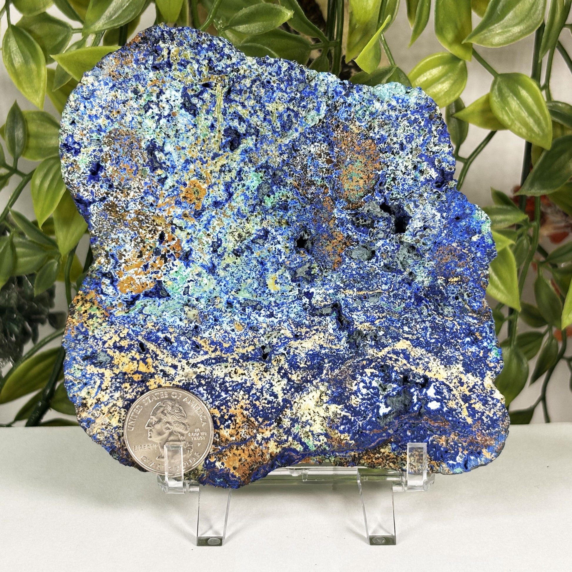 Azurite Malachite Crystal Slab - Gem Avenue Retail
