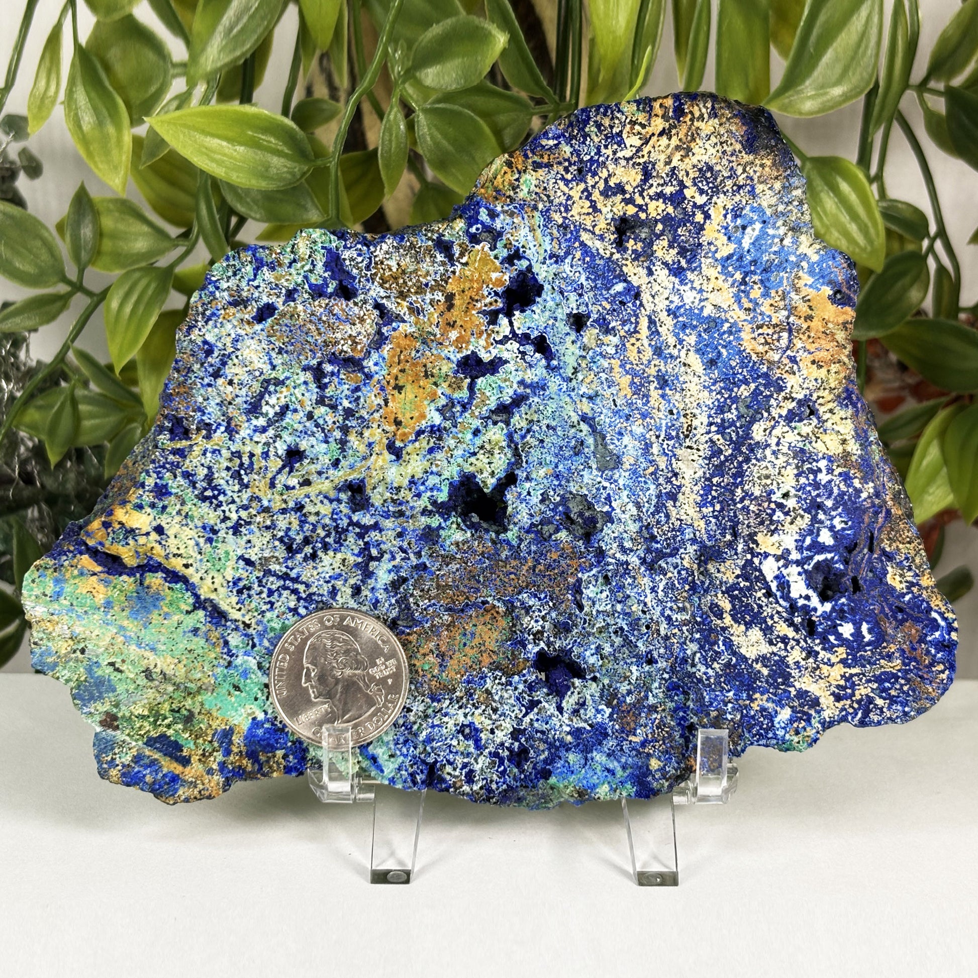 Azurite Malachite Crystal Slab -Gem Avenue Retail