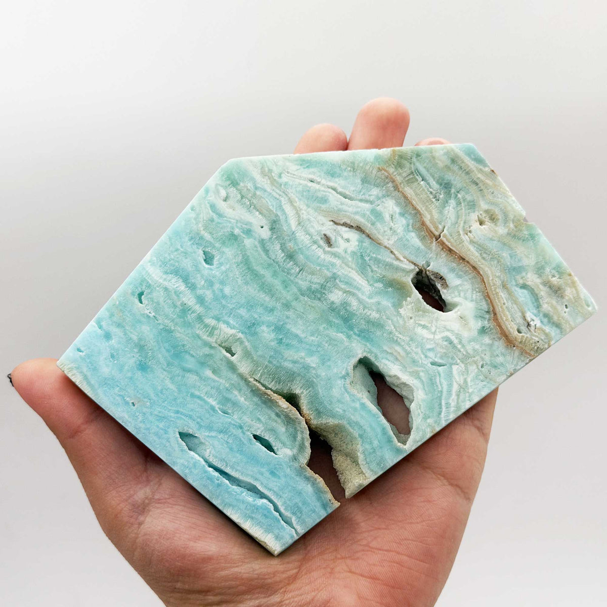 Blue Aragonite Crystal Slab - Gem Avenue Retail