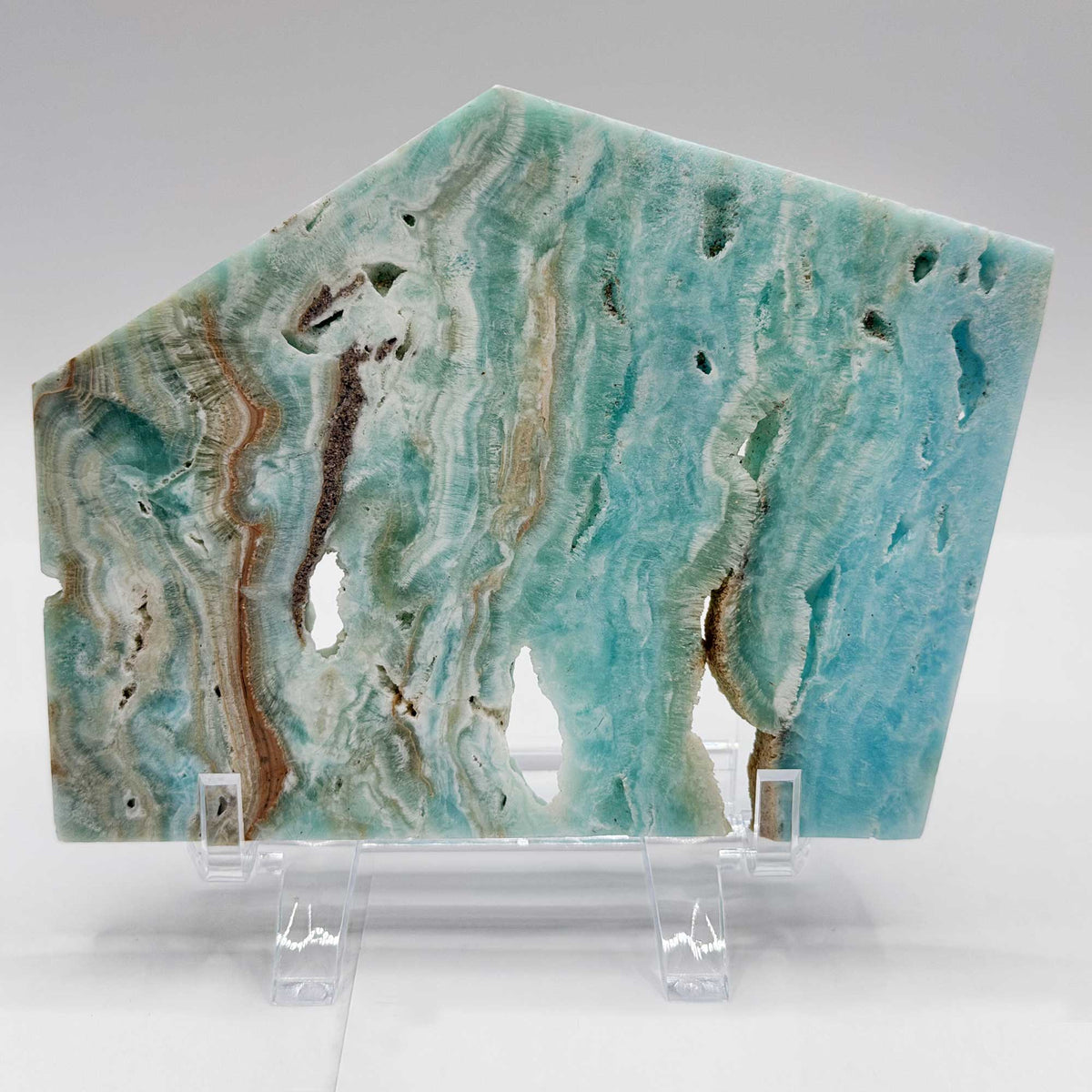Blue Aragonite Crystal Slab - Gem Avenue Retail
