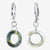 Donut Shape Austrian Crystal 925 Sterling Silver Drop Earrings #GEG27