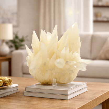 Natural Calcite Crystal Specimen for Energy Healing, Meditation, Home Decor & Crystal Collection - RMI846