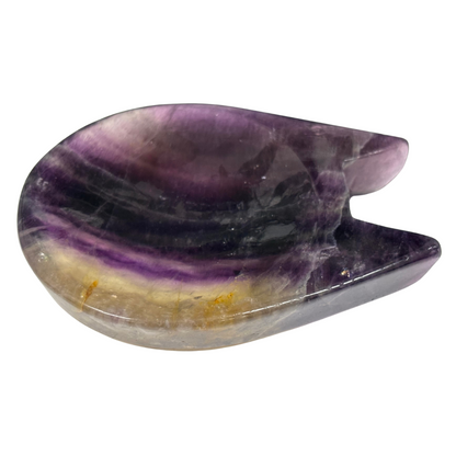 Natural Fluorite Cat Bowl – Handcrafted Crystal for Décor & Function - RSH296
