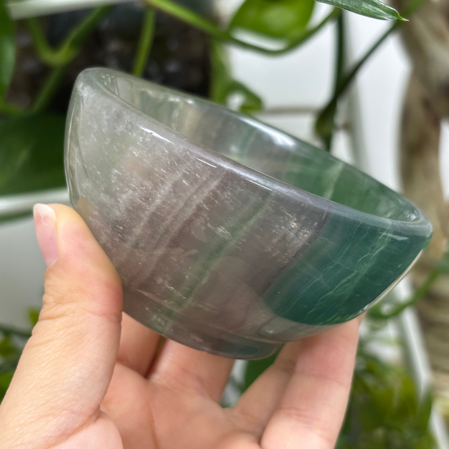 Natural Fluorite Bowl Handcrafted Crystal Decorative Bowl for Home Décor - RSH295