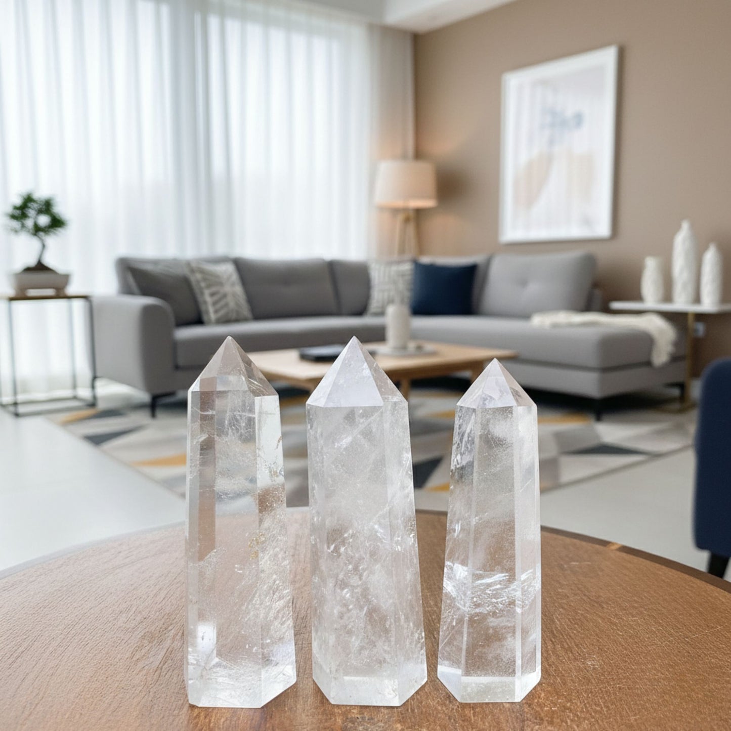 3" to 3.5" Clear Quartz Crystal Obelisk Tower Point Natural Healing Stone for Energy, Meditation & Home Decor