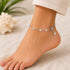 Clear AB Austrian Crystals Italian 925 Sterling Silver Adjustable Anklet Ankle Bracelets