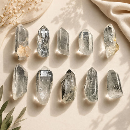 Natural Himalayan Quartz Crystal Gemstones-RCR302