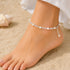 Pearl Austrian Crystals Italian 925 Sterling Silver 9 to 11 inch Long Anklet Ankle Bracelets