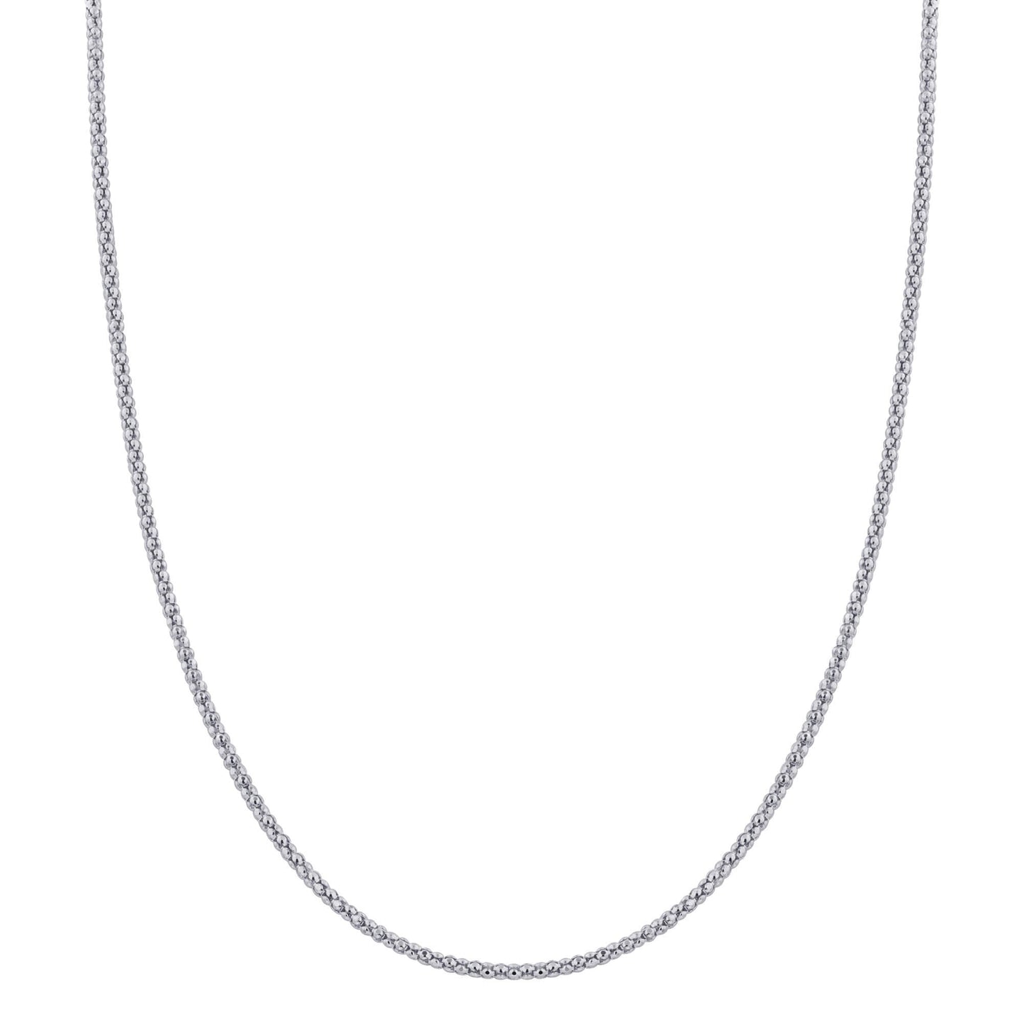 Italian 925 Sterling Silver Popcorn Chain Necklace - Gem Avenue