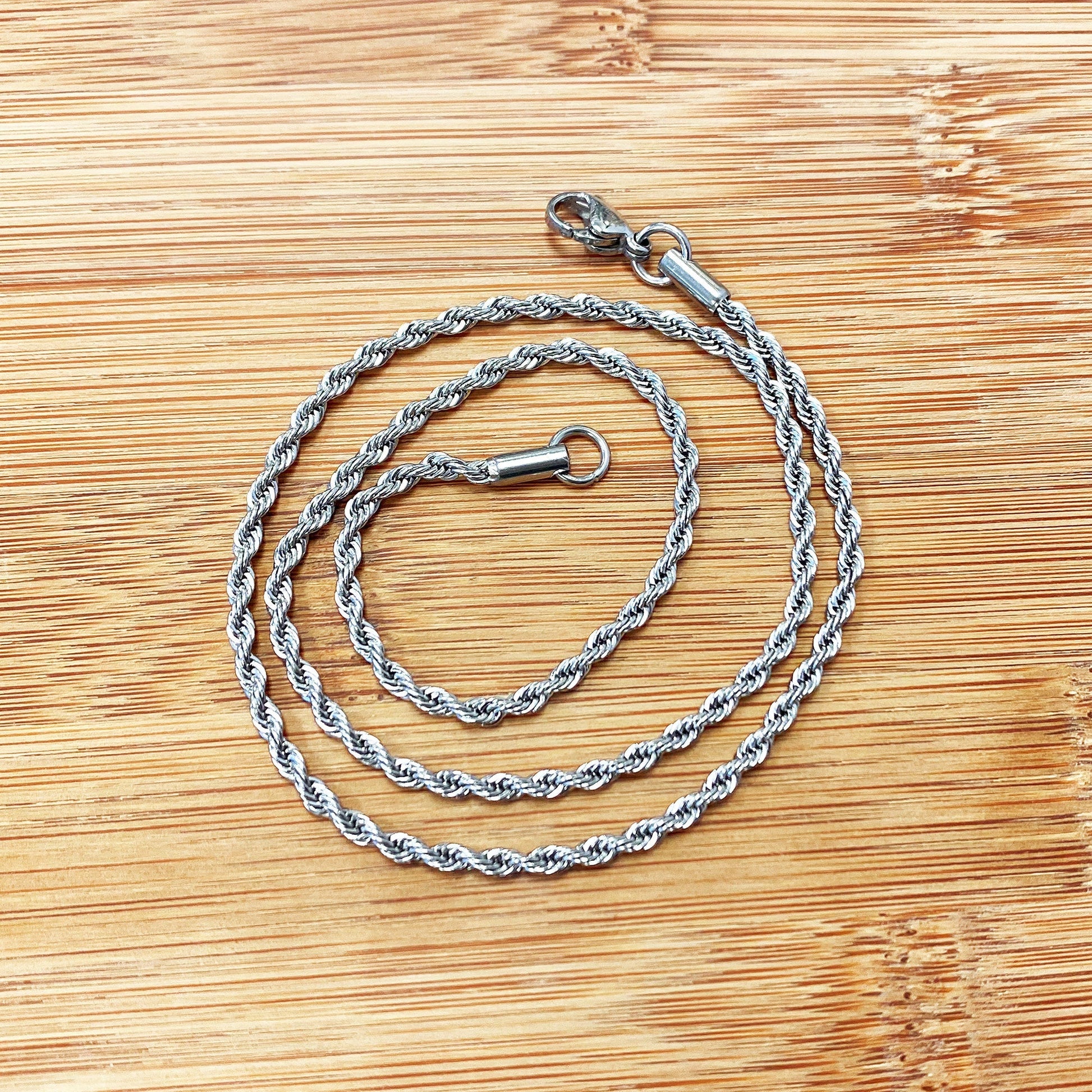 Stainless Steel wide Rope Chain Necklace - Gem Avenue