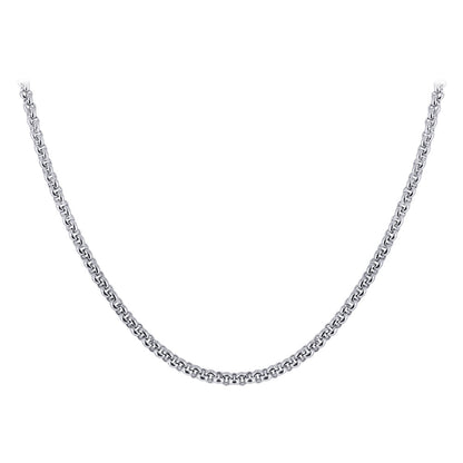 Stainless Steel wide Rolo Chain Necklace - Gem Avenue