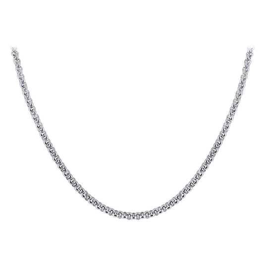 Stainless Steel wide Rolo Chain Necklace - Gem Avenue
