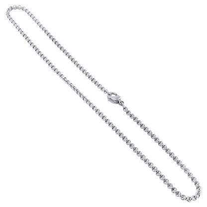 Stainless Steel wide Rolo Chain Necklace - Gem Avenue